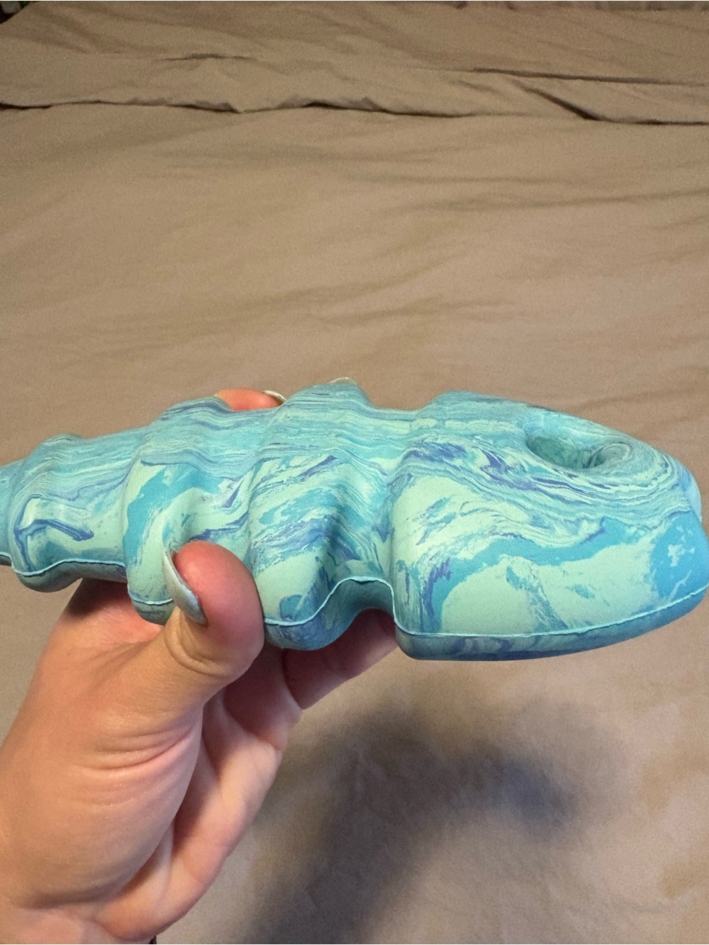 Teal Fish Dog Chew Toy - Picture 6 of 9